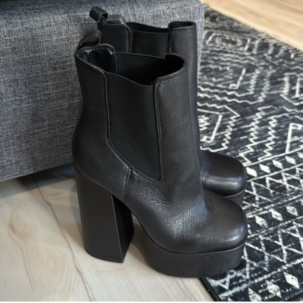 Jessica Simpson Womens Shamira Stretch Ankle Boots Black - Picture 3 of 3